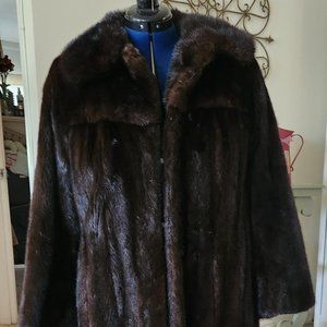 Vintage Mink Black Sable Fur Coat Full Length